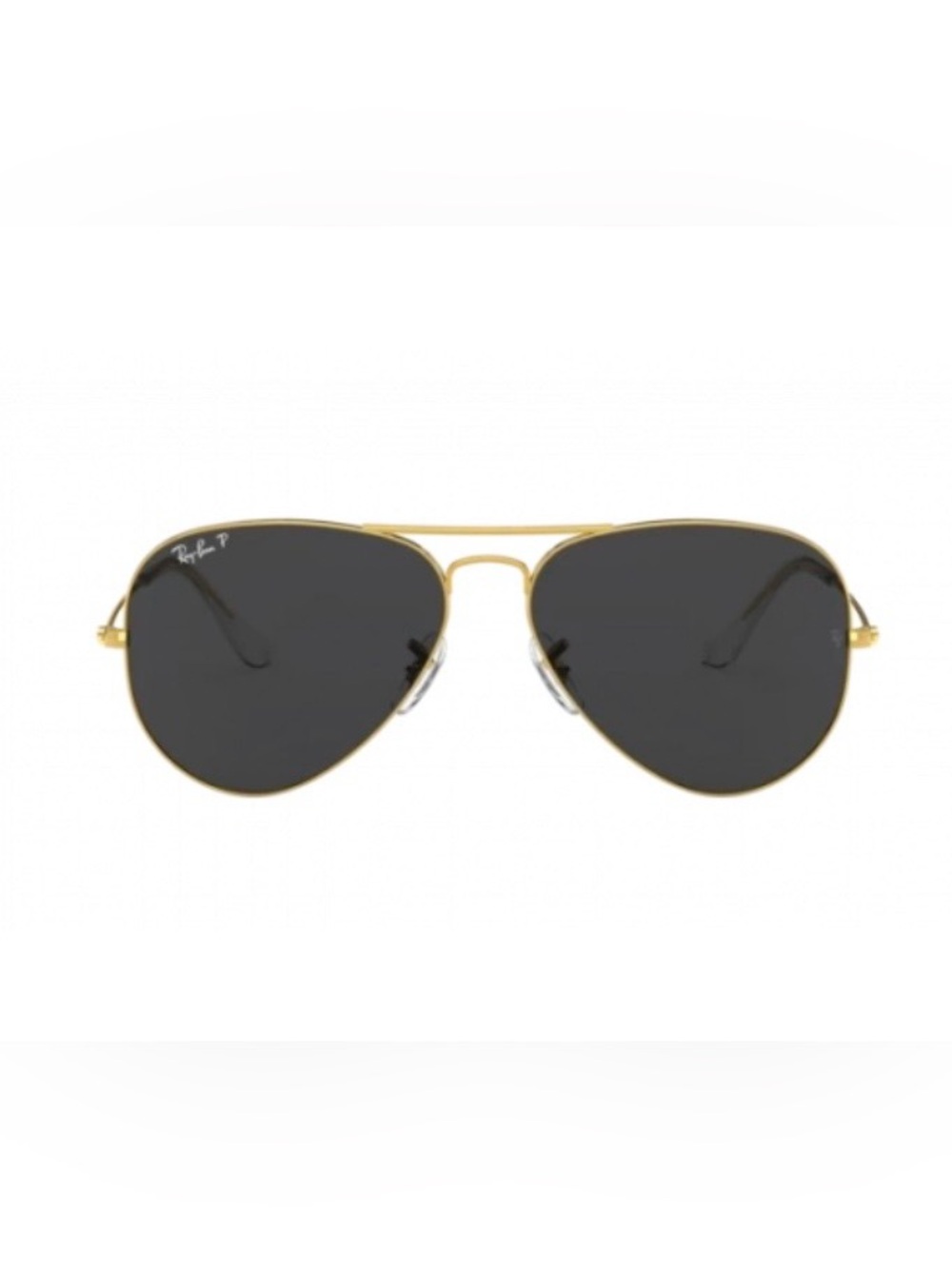 Ray-Ban Gold Frame Sunglasses with Black Lenses